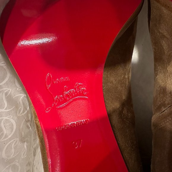 Christian Louboutin STRETCHADOXA BOTTA ALTA 70 Suede Over Knee Tall Boots - Picture 15 of 16
